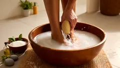 Voetenbad met azijn en zout: hoe je het thuis maakt en wanneer je dit het beste kunt doen